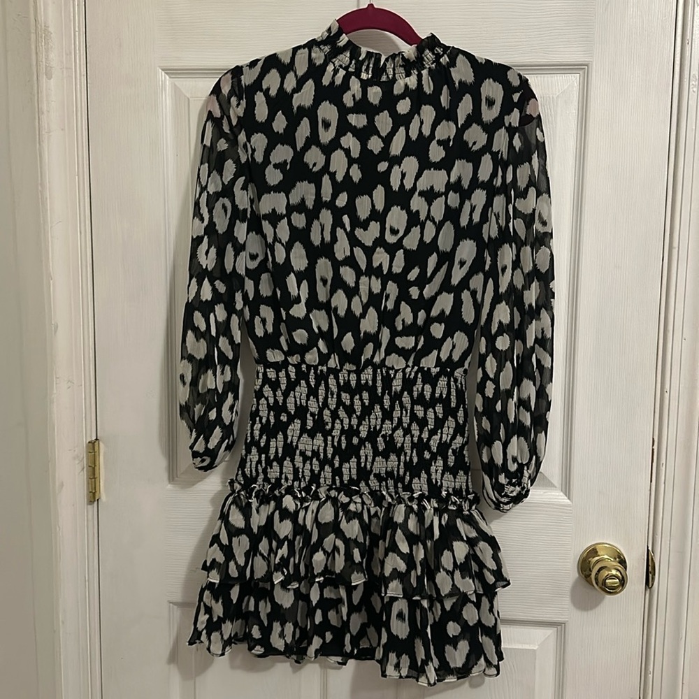 Leopard Smocked Ruffle Dress